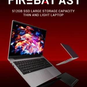 FIREBAT AS1 15.6" Laptop AMD Ryzen5 7430U DDR4 16GB RAM PCIe 512GB SSD 15.6inch FHD 60Hz Screen WiFi6 BT5.2 Windows 11 Computer
