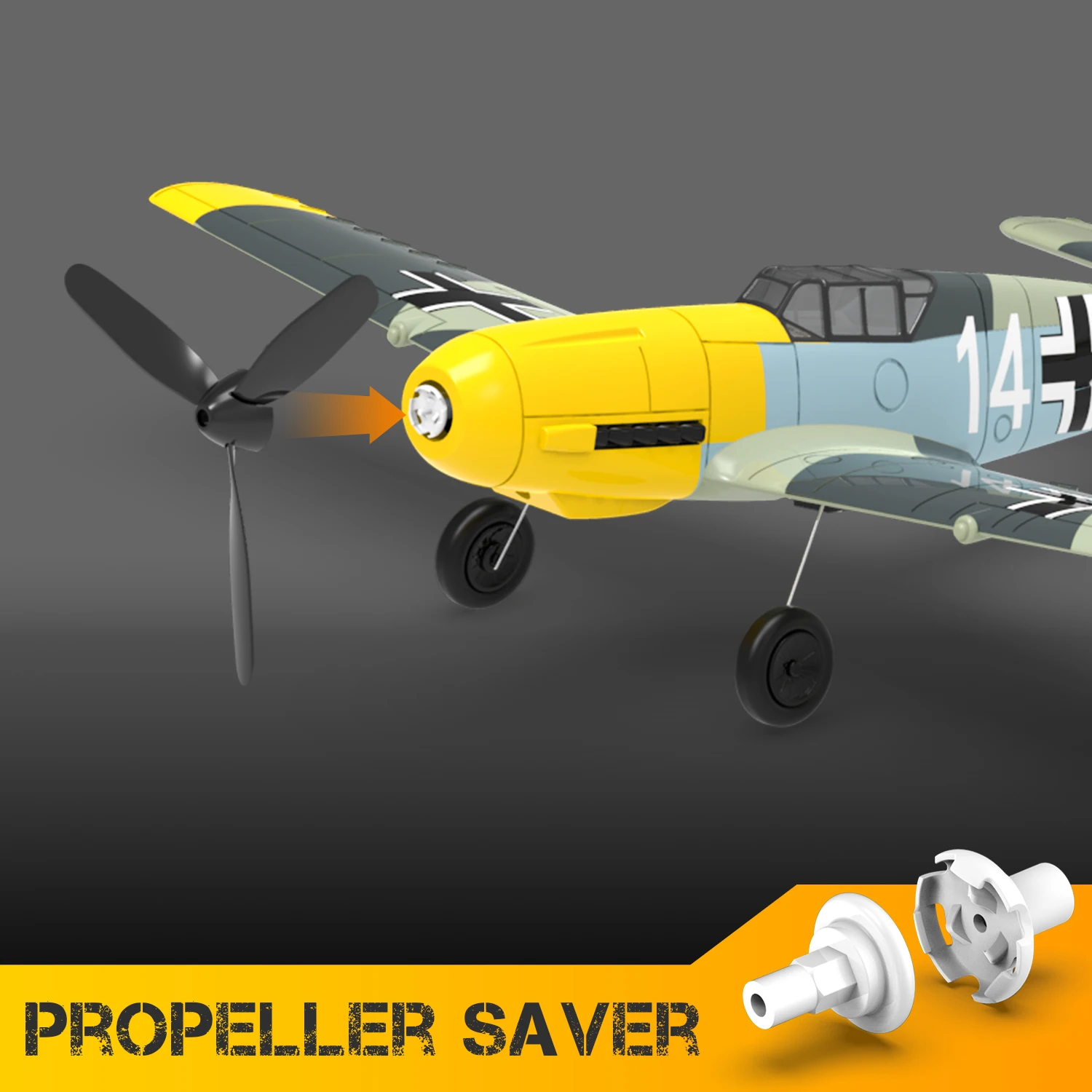 VOLANTEXRC RC Plane, 4 Channel Remote Control Airplane BF109 Fighter RTF with Aileron, Gyro, Aerobatics & 3 Modes Easy to Fly - Image 5