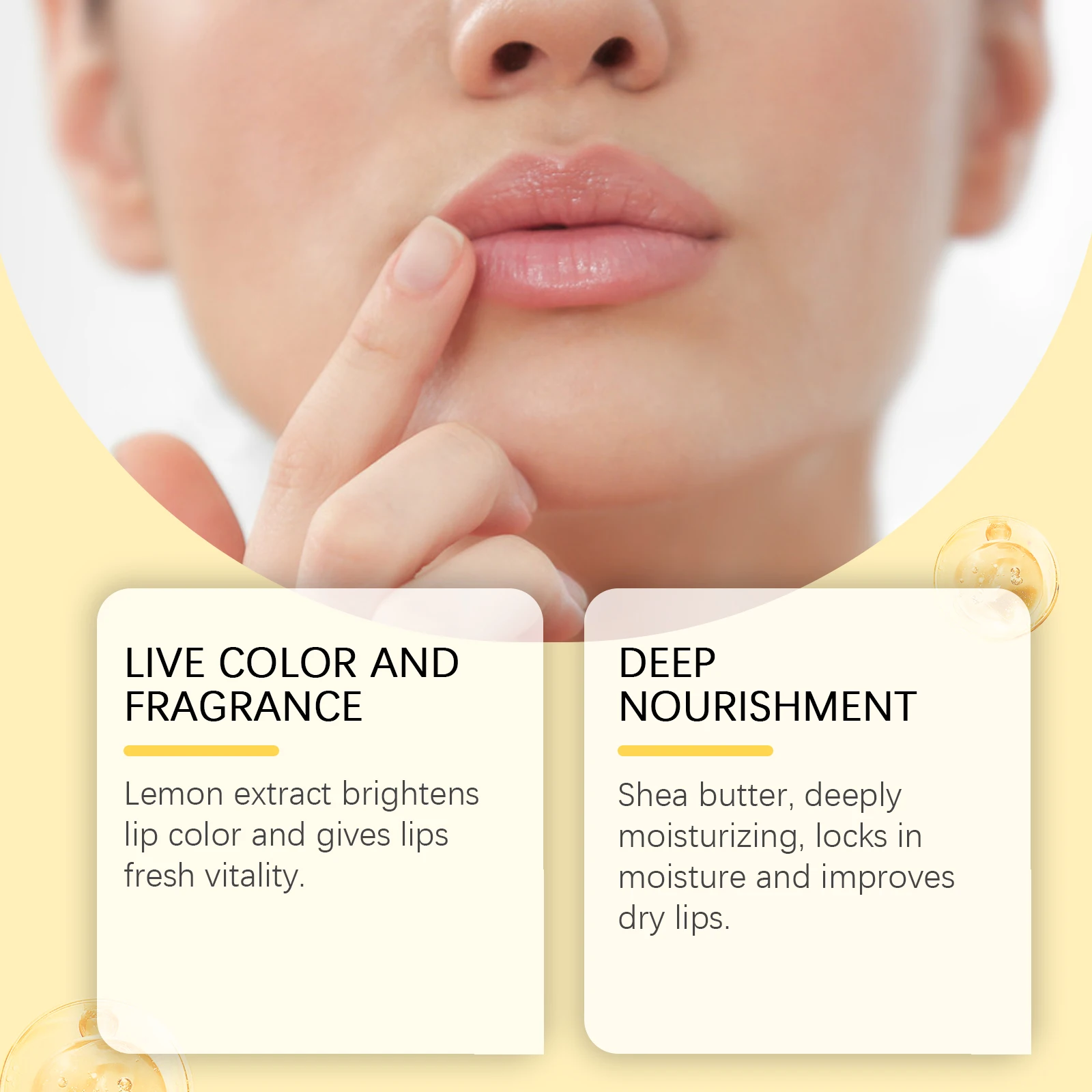 Lemon Ginger Lip Balm Turmeric Dark Melanin Remove Mask Gloss Oil Exfoliating Clean Improve Dullness Moisturizer Lip Balm Care - Image 4