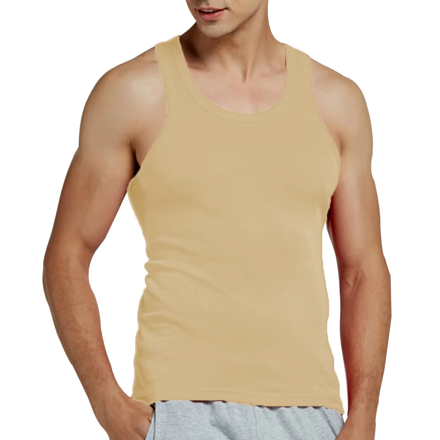 Tank Tops Men Cotton Running Vest Fitness Cool Summer Sleeveless Top Gym Sport Slim Casual Undershirt Male 9 Colors 1PCS - Image 12
