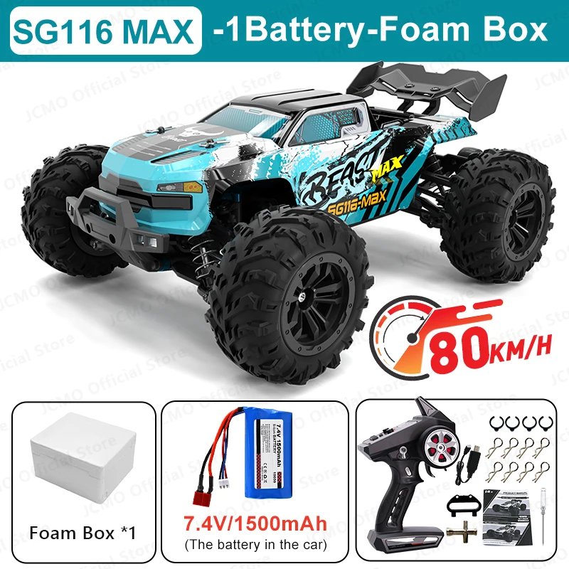 SG116MAX 80KM/H High Speed RC Car Brushless 4WD Off-Road Drift Remote Control Car 1:16 Professional Racing Cars SG116PRO 40KM/H - Image 8