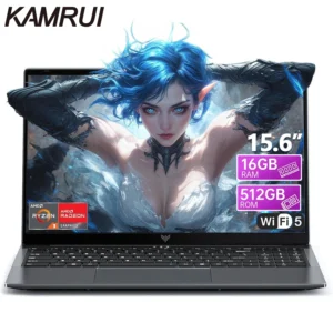 KAMRUI 15.6 Gaming Laptop Computer AMD Ryzen3 4300U Windows Laptop IPS 16GB DDR5 512GB NVMe SSD Backlit & Numeric Keyboard Wifi5