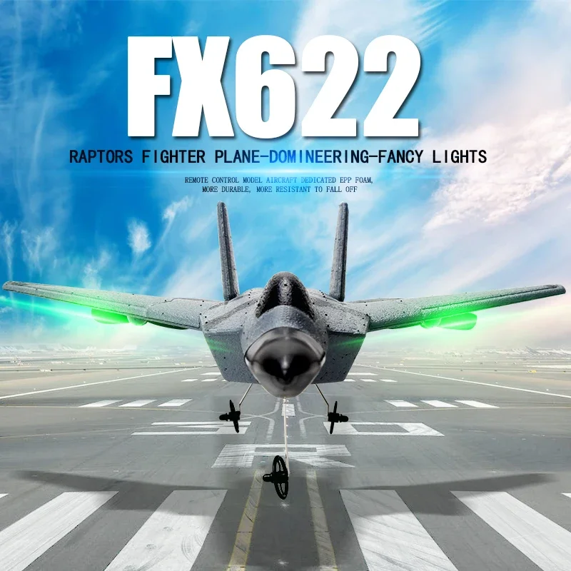 FX622 Remote Control Fighter | 3-Axis Gyro Self-Stable | Easy Throttle Control | Color Light | Kids Gift | EPP Plan Toy