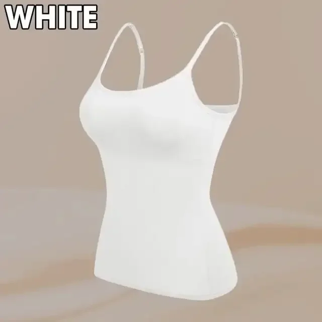 Sexy Women Tops Solid Padded Bra Spaghetti Camisole Top Women Vest Women Camisole with Built in Bra Cami Top Vest Tank Top 2024 - Image 15