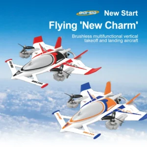 QIDI570 RC Glider 2.4G Remote Control Flying Aircraft Brushless Motor 360° Rotation 3D/6G Stunt Airplane Fixed Wing Plane Model