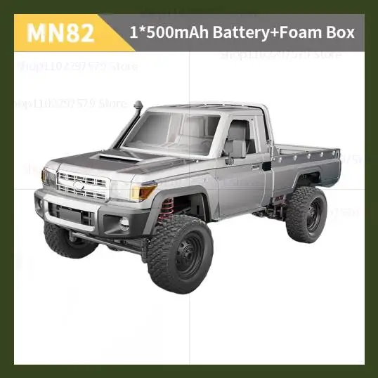 MN82 Upgraded PRO Off-Road 4WD Pickup Truck 1:12 Scale RC Car with Headlights 2.4G Remote Control Toy Gift for Kids Outdoor Play - Image 7