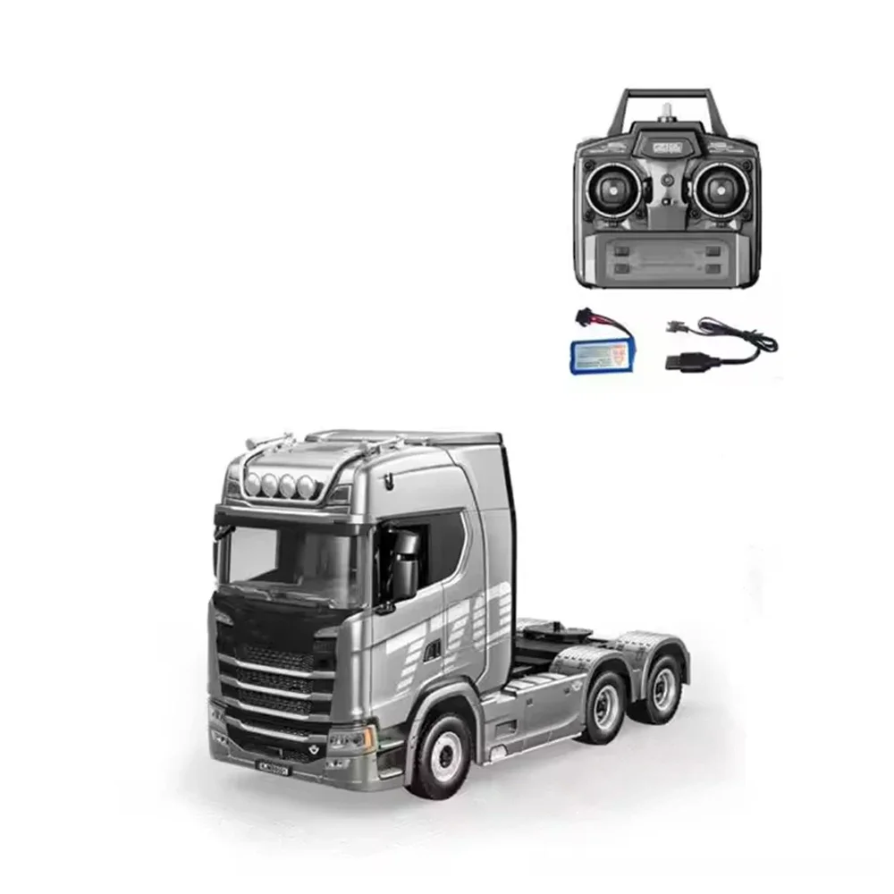 Huina 1501 RC Car 770S RC Alloy Tractor Truck 1/18 19CH 2.4G Engineering Trailer Truck with Light and Sound Toys for Boys Gifts - Image 9