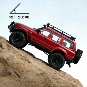 1/16 4WD Off-Road Remote Control Truck WPL C54-1 Red Crawler RC Car 2.4G Full Proportional LED Lights Electric Toy Gift for Boys