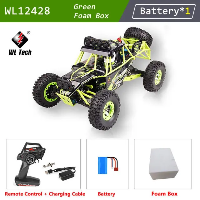 WLtoys 12428 1:12 4WD RC Racing Car High Speed Off-Road Remote Control Alloy Climbing Truck LED Light Buggy Boys Toys Kids Gift - Image 8