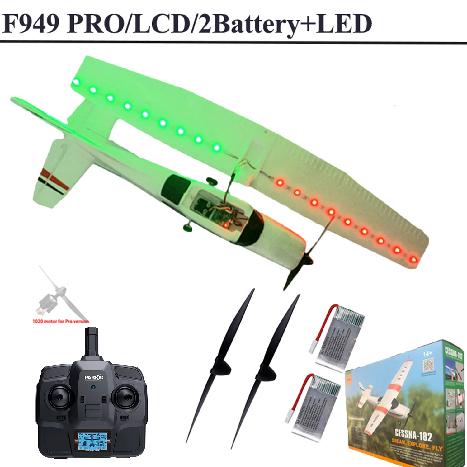 【C0】WLtoys 2.4G F949 LCD Version RC Airplane Cessna 182 3D6G 3Ch Fixed Wing Plane Outdoor Drone RTF With Gyroscope And Night - Image 11