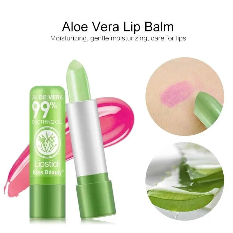 12pc/SET 3.5g Color Changing Tinted Lip Balm Lipstick Aloe Vera Lipstick Moisturizing Long Lasting Lipsticks lip balm wholesale - Image 4