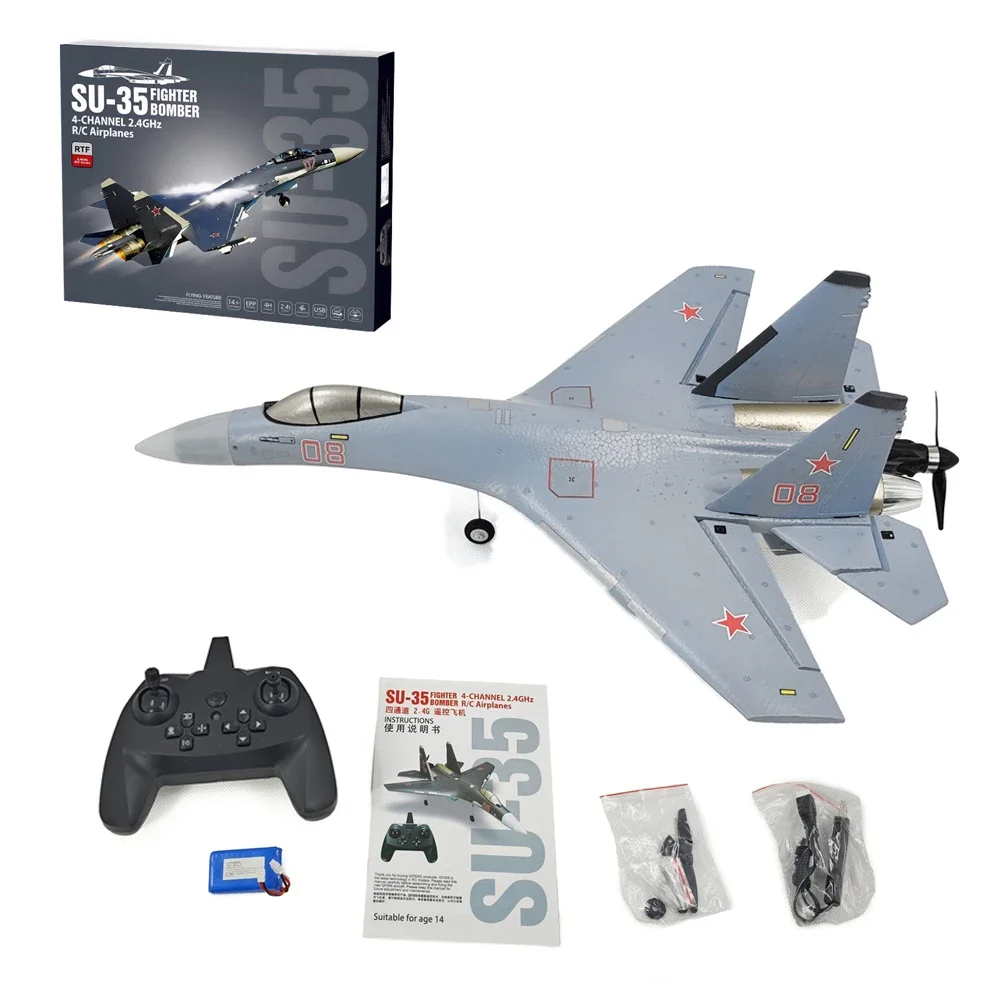 QF009 J16 Rc Plane 4CH Foam Remote Control Airplane Su35 Model Glider 2.4G 360° Flip-Roll 525mm Fixed Wing Fighter Aircraft Toy - Image 7