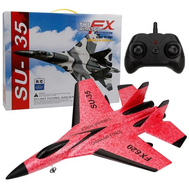 2.4G RC SU35 Fighter Plane FX620 EPP Foam Aircraft Glider LED Lights Remote Control Model Toy for Boys Children - Image 10