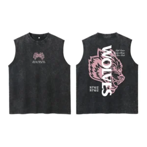 Darc Wolves Sport Vintage Washed Vest Tees Gym Bodybuilding Fitness Sleeveless T Shirts Basketball Workout Darcs Tank Tops