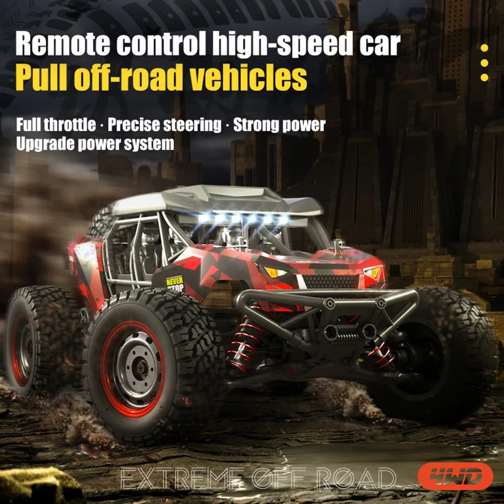 16106 1:16 50KM/H 4WD RC Car With LED Remote Control Off-road Cars High Speed Drift Monster Truck for Kids vs Wltoys 144001 Toys - Image 3
