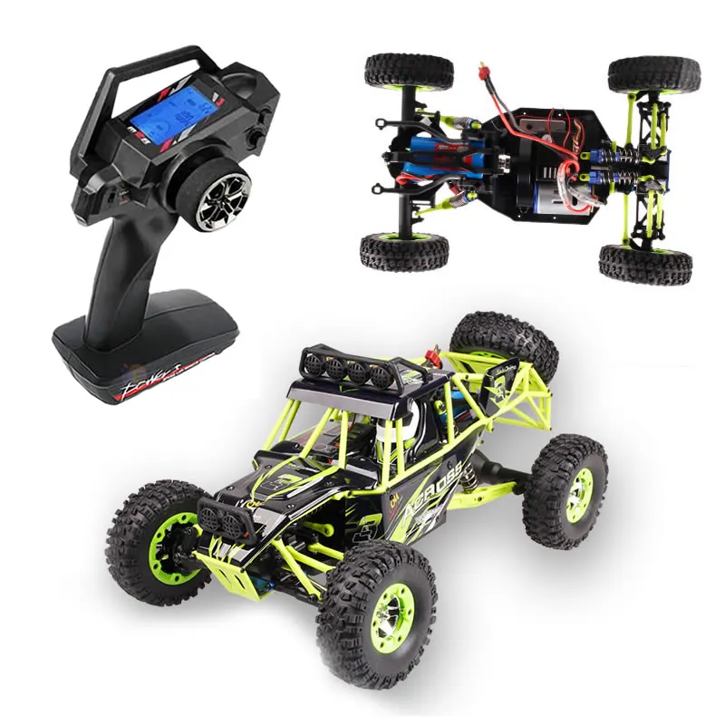 WLtoys 12428 1:12 4WD RC Racing Car High Speed Off-Road Remote Control Alloy Climbing Truck LED Light Buggy Boys Toys Kids Gift - Image 4