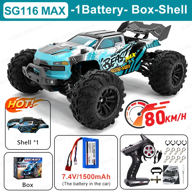SG116MAX 80KM/H High Speed RC Car Brushless 4WD Off-Road Drift Remote Control Car 1:16 Professional Racing Cars SG116PRO 40KM/H - Image 10