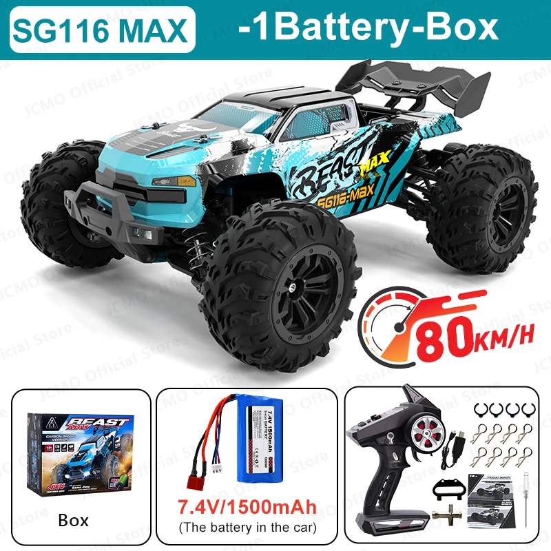 SG116MAX 80KM/H High Speed RC Car Brushless 4WD Off-Road Drift Remote Control Car 1:16 Professional Racing Cars SG116PRO 40KM/H - Image 11