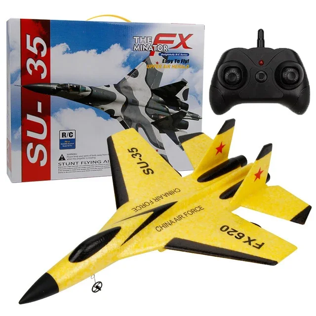 2.4G RC SU35 Fighter Plane FX620 EPP Foam Aircraft Glider LED Lights Remote Control Model Toy for Boys Children - Image 11