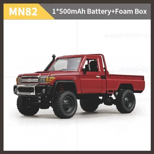 MN82 Upgraded PRO Off-Road 4WD Pickup Truck 1:12 Scale RC Car with Headlights 2.4G Remote Control Toy Gift for Kids Outdoor Play - Image 8