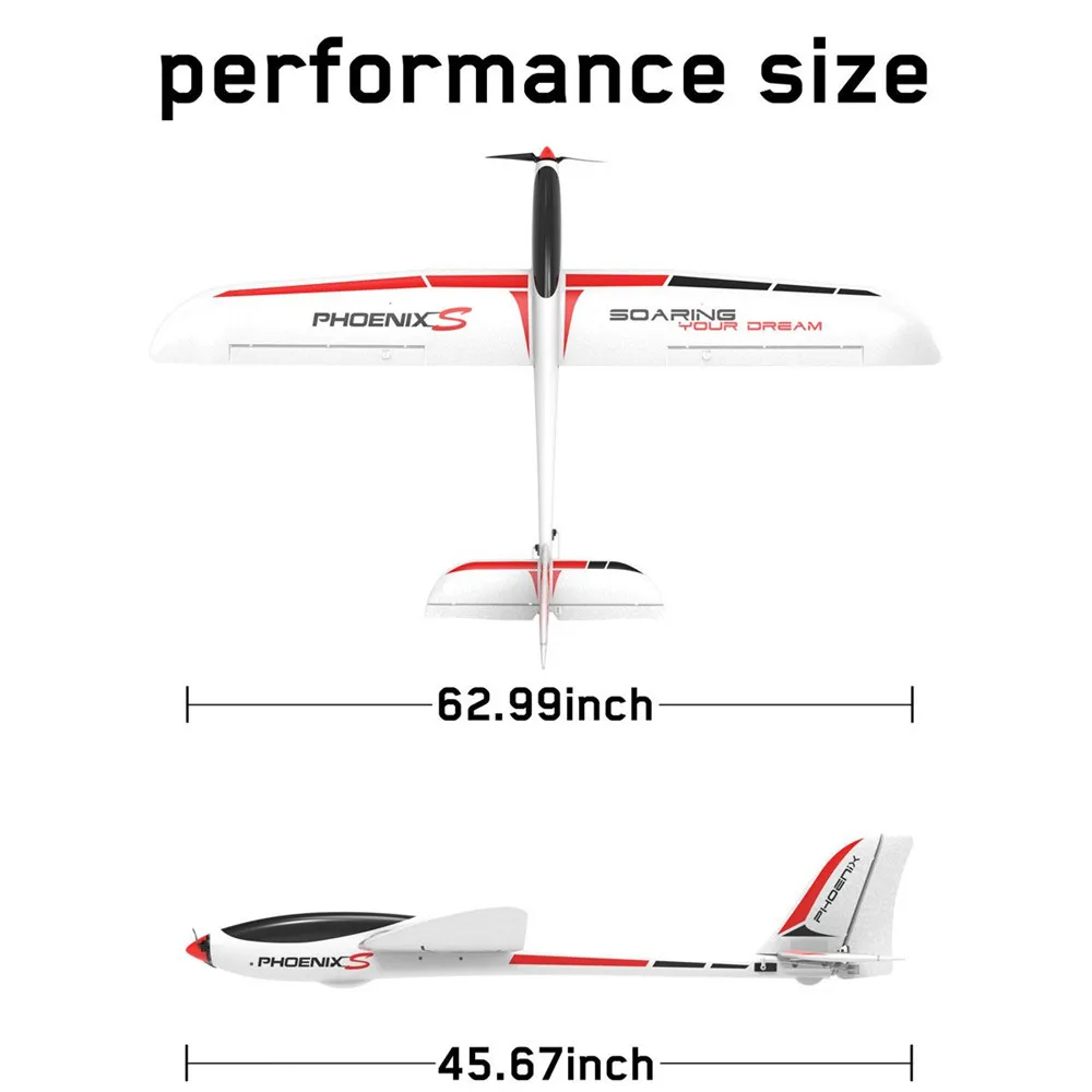 VolantexRC PhoenixS 742-7 4 Channel 1600mm Wingspan EPO RC Airplane with Streamline ABS Plastic Fuselage KIT/PNP - Image 6