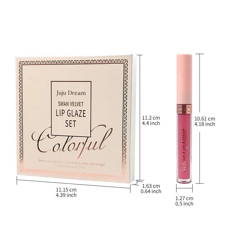 8 pcs matte liquid lipstick, lip glaze - waterproof, non-stick, long-lasting lip gloss, brown, pink, purple and red tones - Image 6