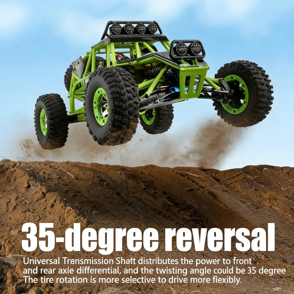 WLtoys US Local Stock 12427 RC Off-Road Car 1:12 4WD 50+KM/H High Speed 2.4G Remote Control Truck All Terrain Dirt Bike Boy Gift - Image 3