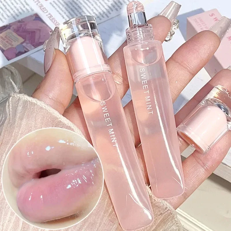Crystal Jelly Lip Oil Plumping Mirror Lip Gloss Moisturizing Transparent Liquid Lipstick Long Lasting Lips Makeup Cosmetics - Image 2