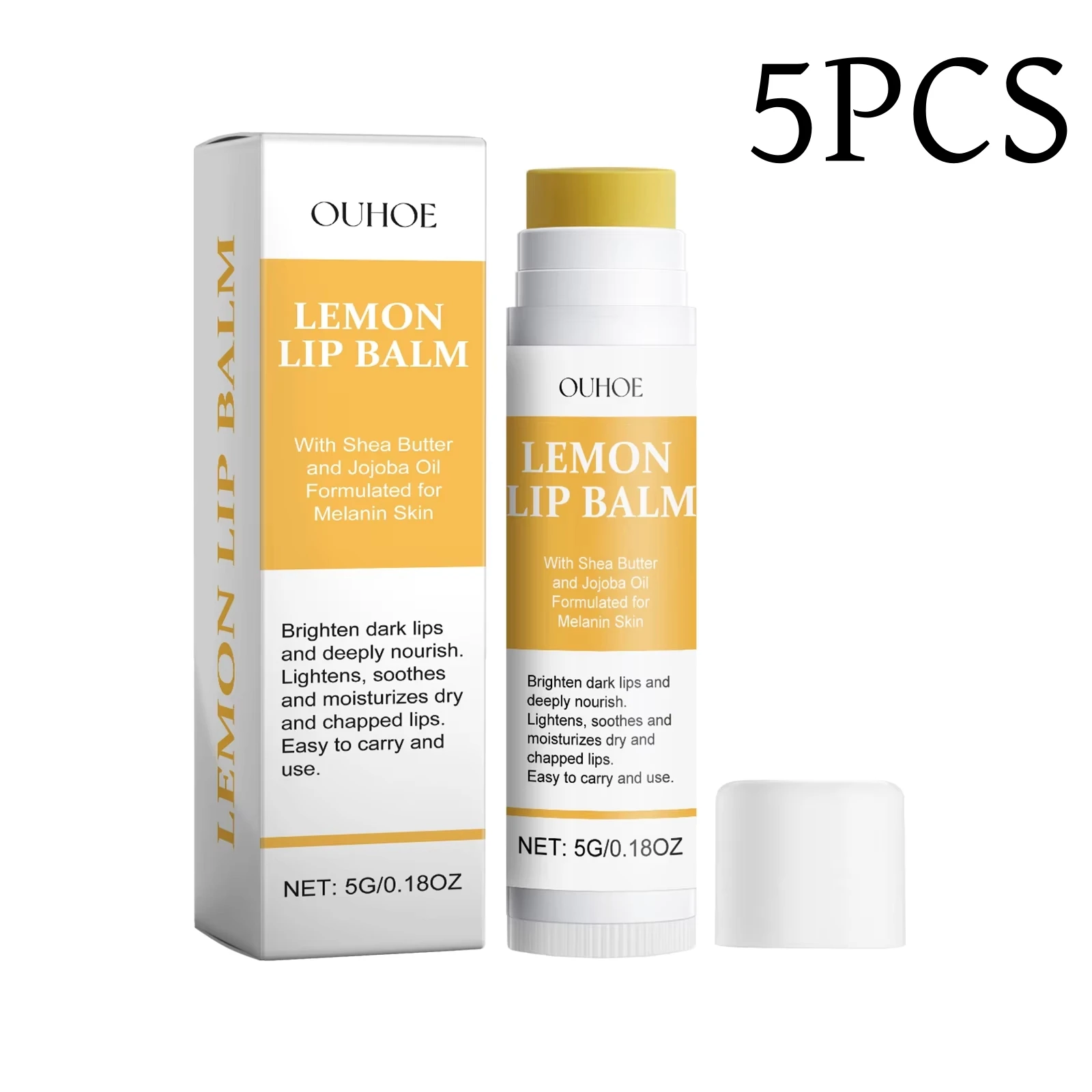 Lemon Ginger Lip Balm Turmeric Dark Melanin Remove Mask Gloss Oil Exfoliating Clean Improve Dullness Moisturizer Lip Balm Care - Image 7