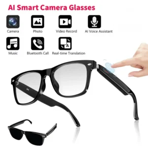 4K Smart AI Glasses 8MP Camera Recording Videos Photo Recognition Answer Translation BT Call Voice Assistant Control Smart Glass