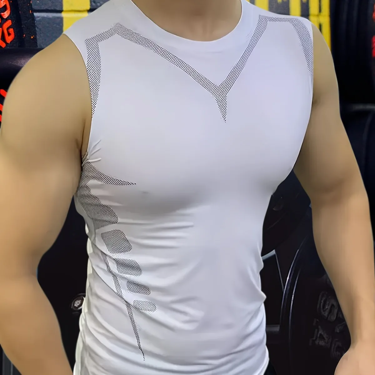 Mans Compression Tank Top Men Gym Shirt Sleeveless Quick Dry Sportswear Male Fitness Bodybuilding Vest Workout Muscle Top - Image 2