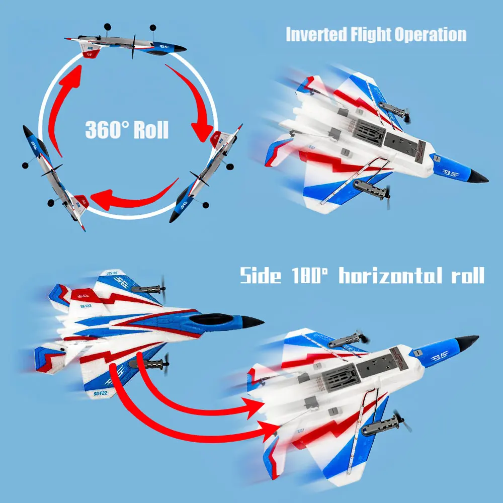 SG-F22 4K RC Airplane 3D Stunt Plane Model 2.4G Remote Control Fighter Glider Electric Rc Aircraft Toys For Children Adults - Image 4