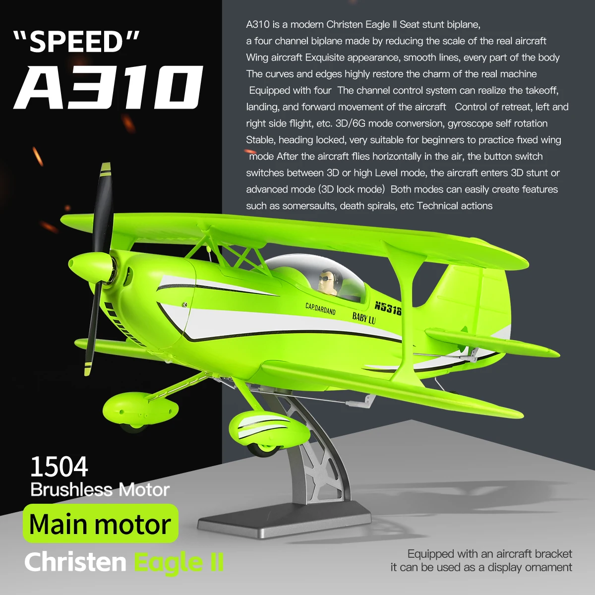 WLtoys Selects RC Aircraft Brushless Motor 3D/6G Angular Velocity Gyroscope Dual-Wing Four-Channel Aircraft Toy Gift - Image 5