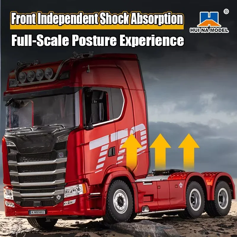 Huina 1501 RC Car 770S RC Alloy Tractor Truck 1/18 19CH 2.4G Engineering Trailer Truck with Light and Sound Toys for Boys Gifts - Image 3