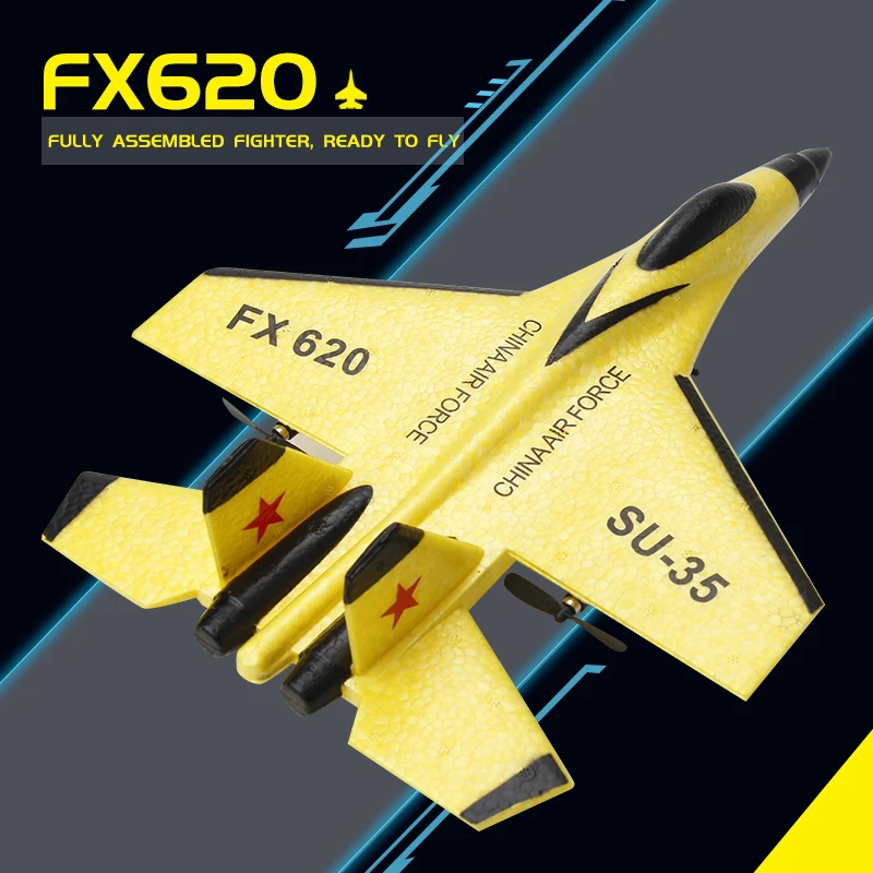 2.4G RC SU35 Fighter Plane FX620 EPP Foam Aircraft Glider LED Lights Remote Control Model Toy for Boys Children - Image 4