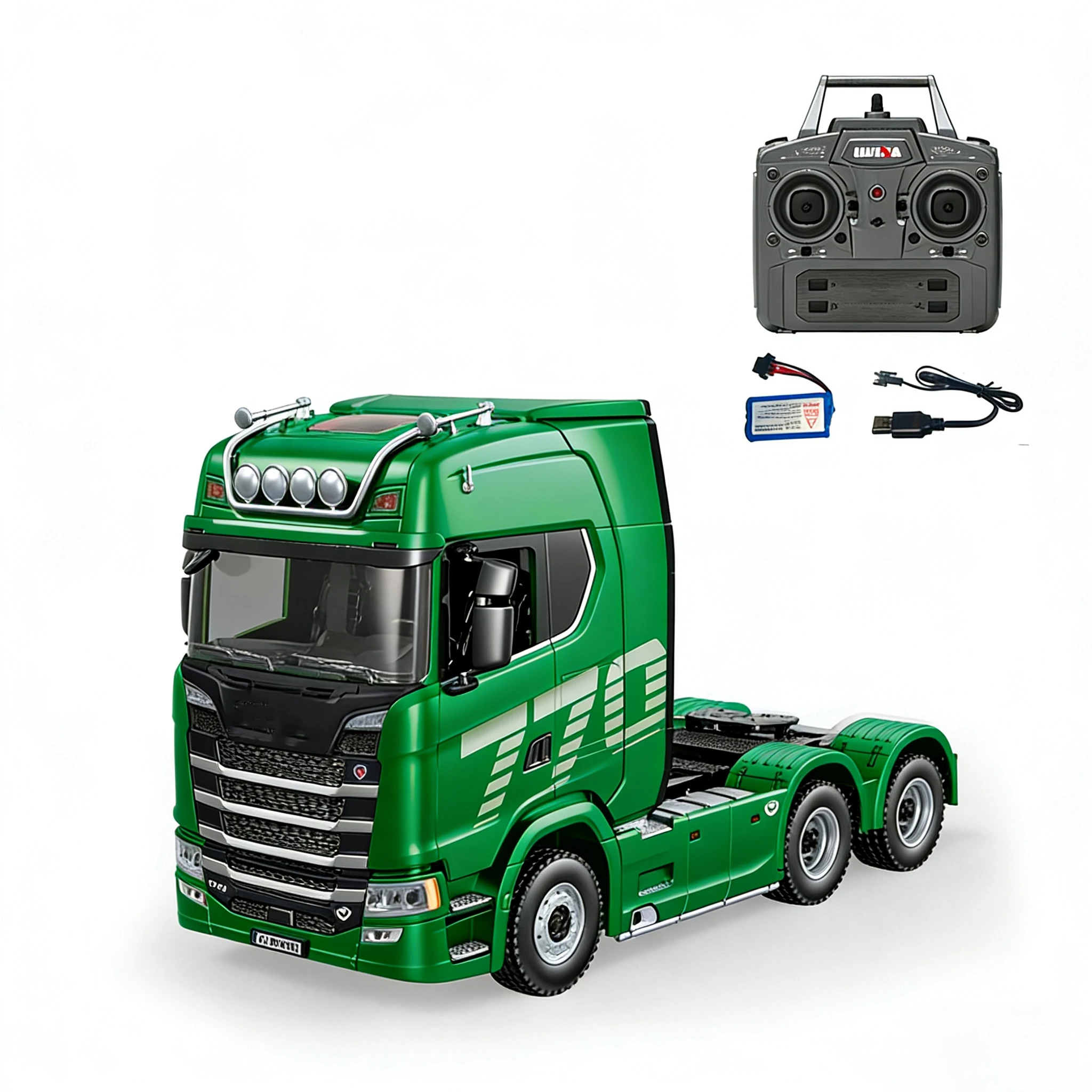 Huina 1501 RC Car 770S RC Alloy Tractor Truck 1/18 19CH 2.4G Engineering Trailer Truck with Light and Sound Toys for Boys Gifts - Image 8