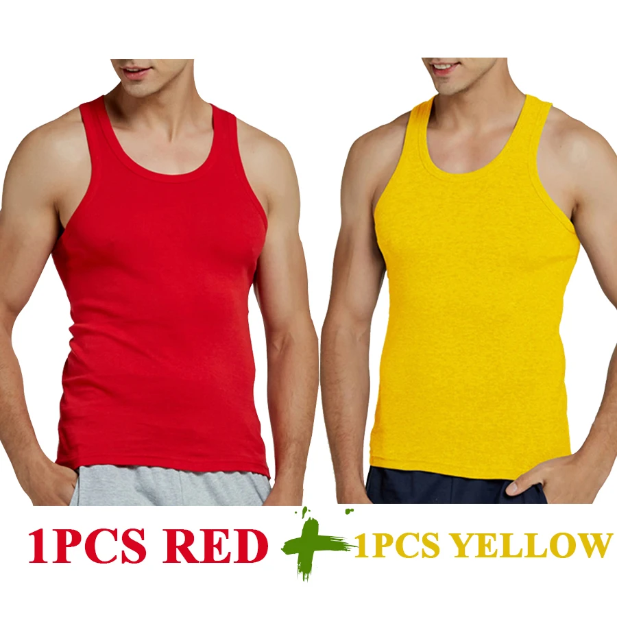 Tank Tops Men Cotton Running Vest Fitness Cool Summer Sleeveless Top Gym Sport Slim Casual Undershirt Male 9 Colors 1PCS - Image 10