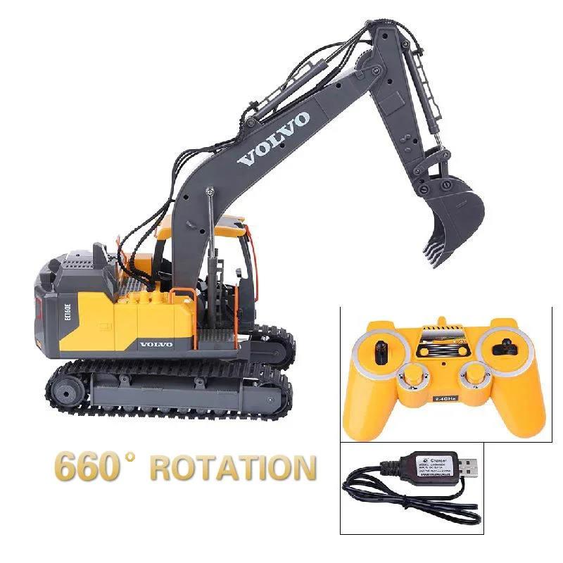 Double E E568 RC Excavator 1/16 17CH Crawler 3in1 Truck Alloy Digger Radio controlled Car Engineering Model Children's Day Gifts - Image 6