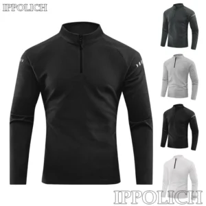 Running Long Sleeve T-shirt Reflective Men Sportswear Breathable Black Coat Gym Jogging Male Gym Fitness Spring Autumn Clothing