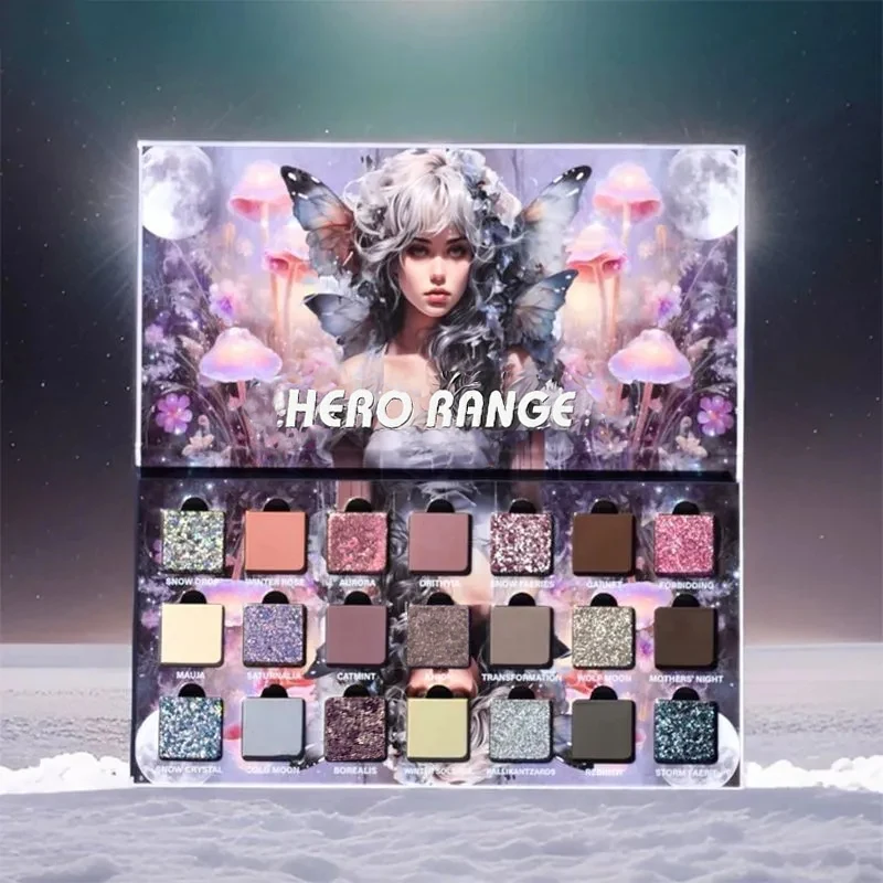 21-Color Chameleon Flashing Eyeshadow Palette Cold Moon Multi-functional Matte Shimmer Glitter Pigments Long-lasting Makeup - Image 7