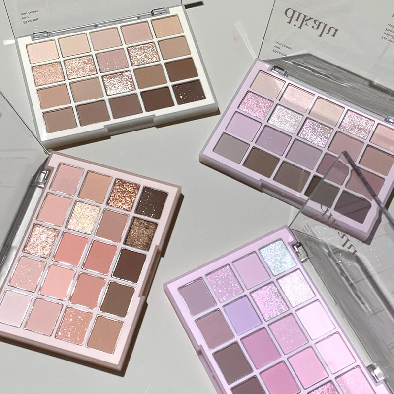 20 Colors Low Saturation Korean Eyeshadow Palette Purple Matte Pearlescent Long Lasting Waterproof Glitter Eye Shadow Eye Makeup - Image 5