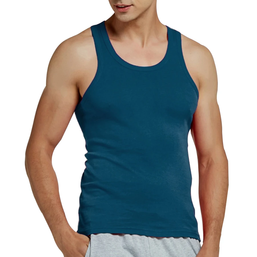 Tank Tops Men Cotton Running Vest Fitness Cool Summer Sleeveless Top Gym Sport Slim Casual Undershirt Male 9 Colors 1PCS - Image 13