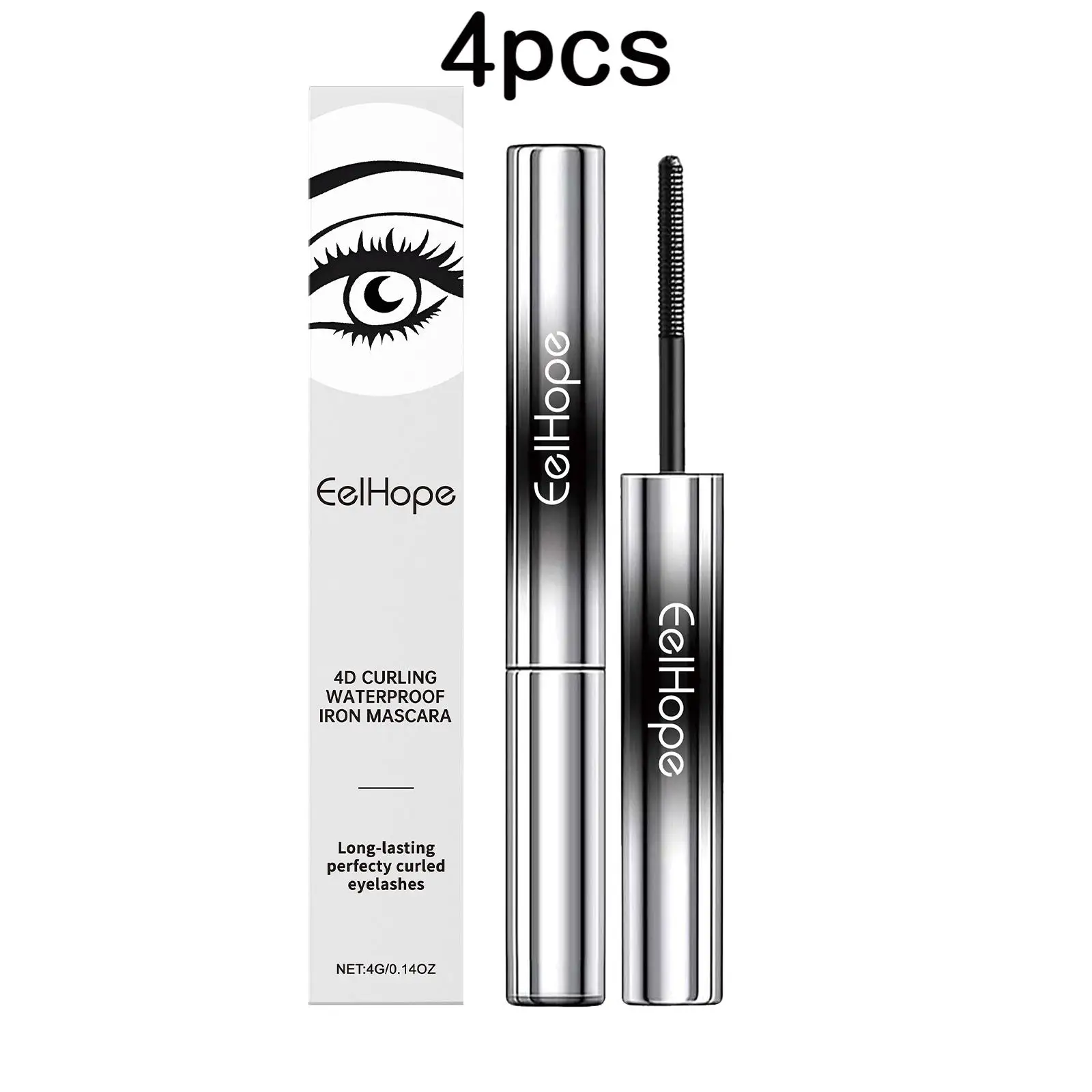 Eelhope 4g Eyelash Lengthening Mascara 4d Curly Thicken Eye Lash Long Lasting Makeup Waterproof Fast Dry Black Curling Mascara - Image 9