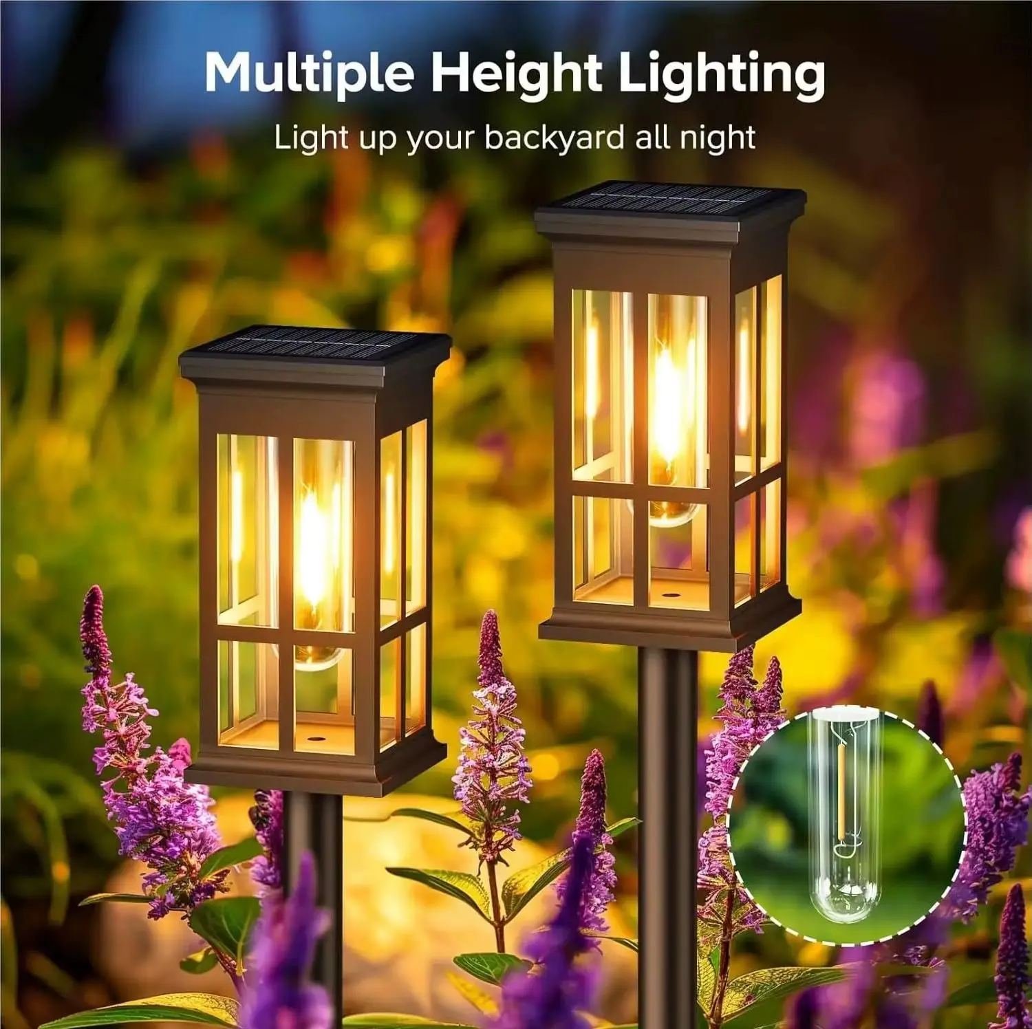 Solar Pathway Light Outdoor Solar Lamp Waterproof Landscape Lighting for Garden Yard Patio Walkway Driveway Camping Decor - Image 4