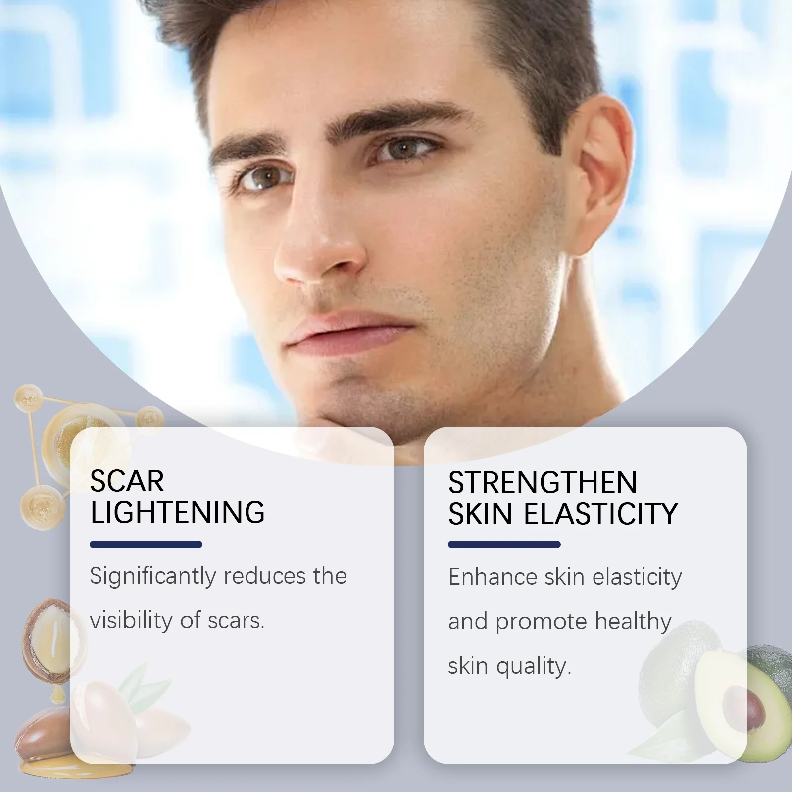 East Moon 30g Men's Skin Care Gel Collagen Scar Reduce Smoothing Skin Moisturize Quick Absorbed Light Lines Nourishing Care Gel - Image 4