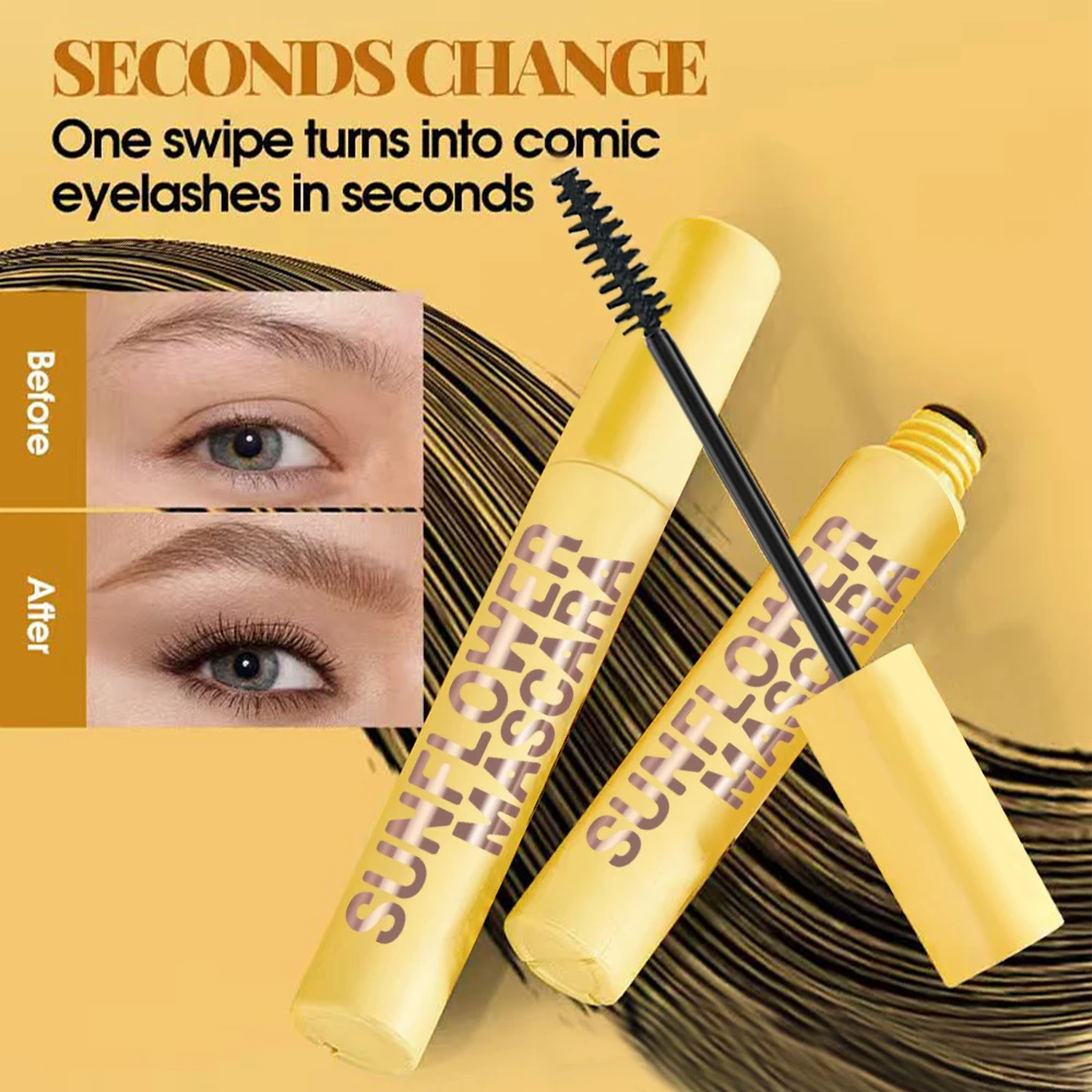 Slim Volume Mascara Black Waterproof Long-lasting Mascara Curls Up Long-Lasting Smudge-Proof Easy to Apply Unisex Eye Makeup - Image 2