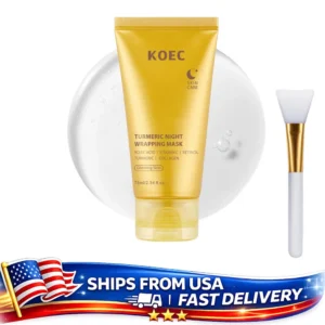 Turmeric Overnight Peel Off Mask with Collagen for Dark Spots Brightening Firming Hydrating Face Mask Oil Control Skin Care 75ml