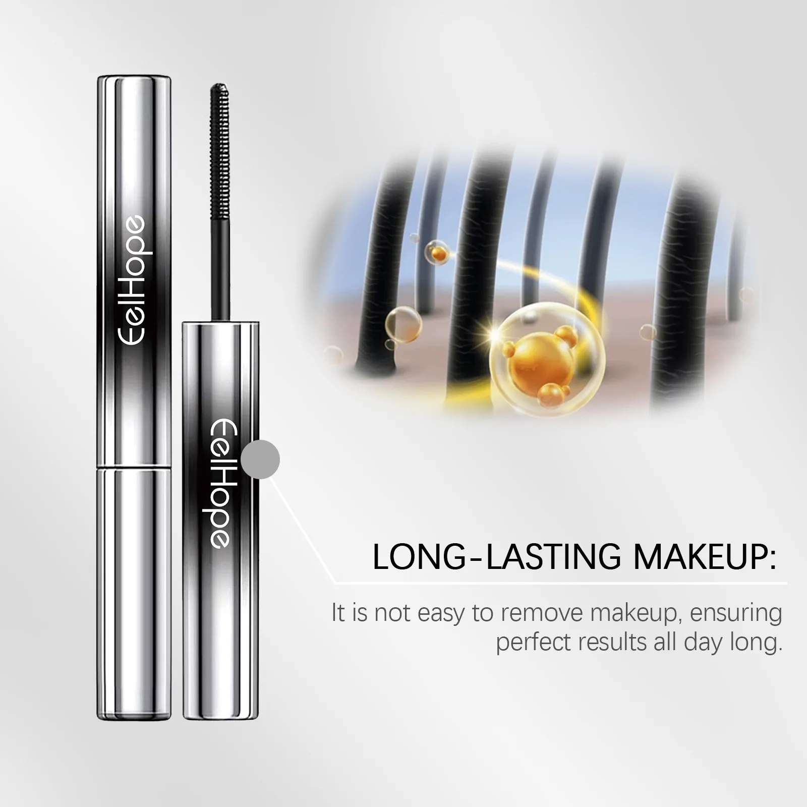 Eelhope 4g Eyelash Lengthening Mascara 4d Curly Thicken Eye Lash Long Lasting Makeup Waterproof Fast Dry Black Curling Mascara - Image 5