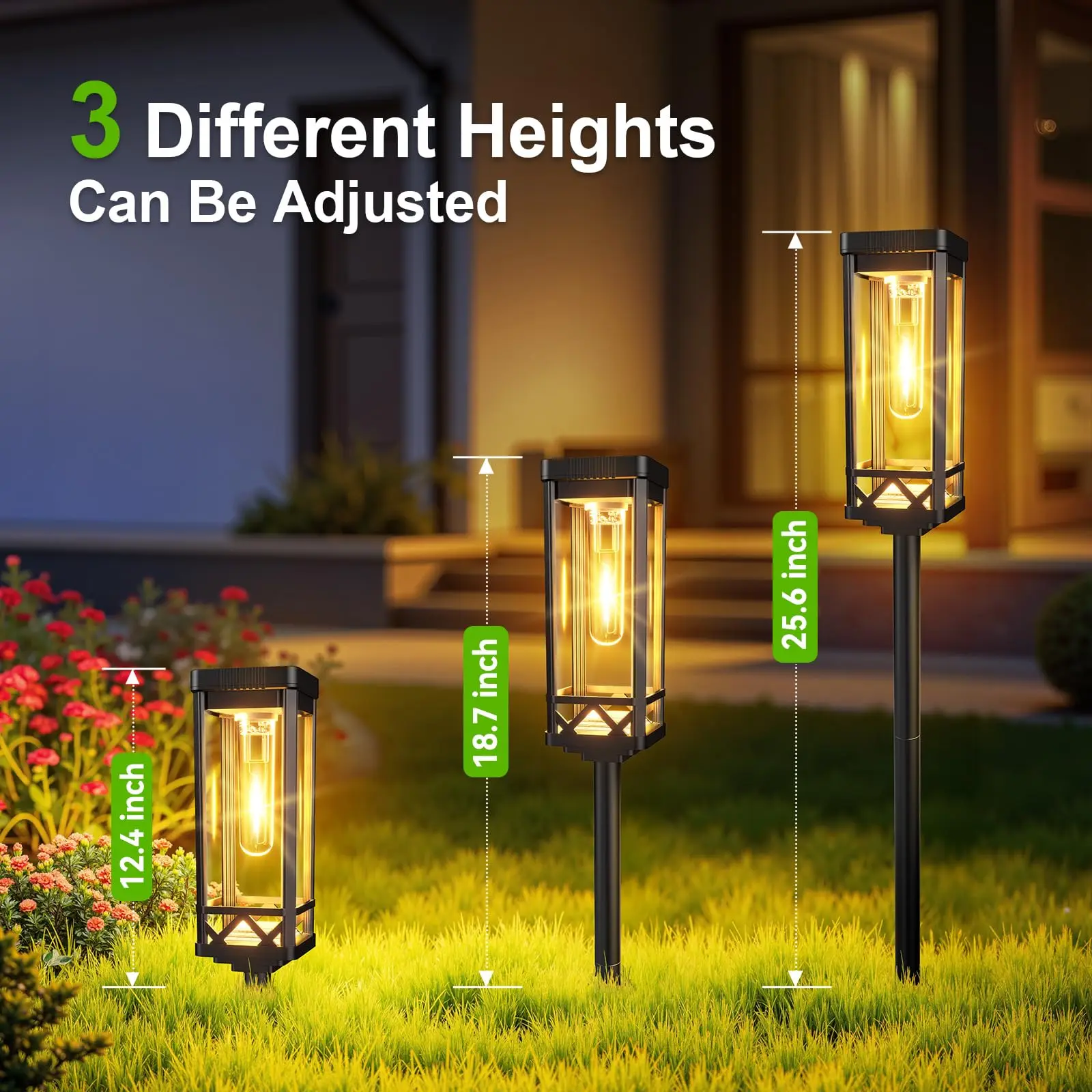 Solar Pathway Lights Outside Waterproof Walkway Light Solar Powered Landscape Lights for Driveway Lawn Patio Sidewalk Yard - Image 6