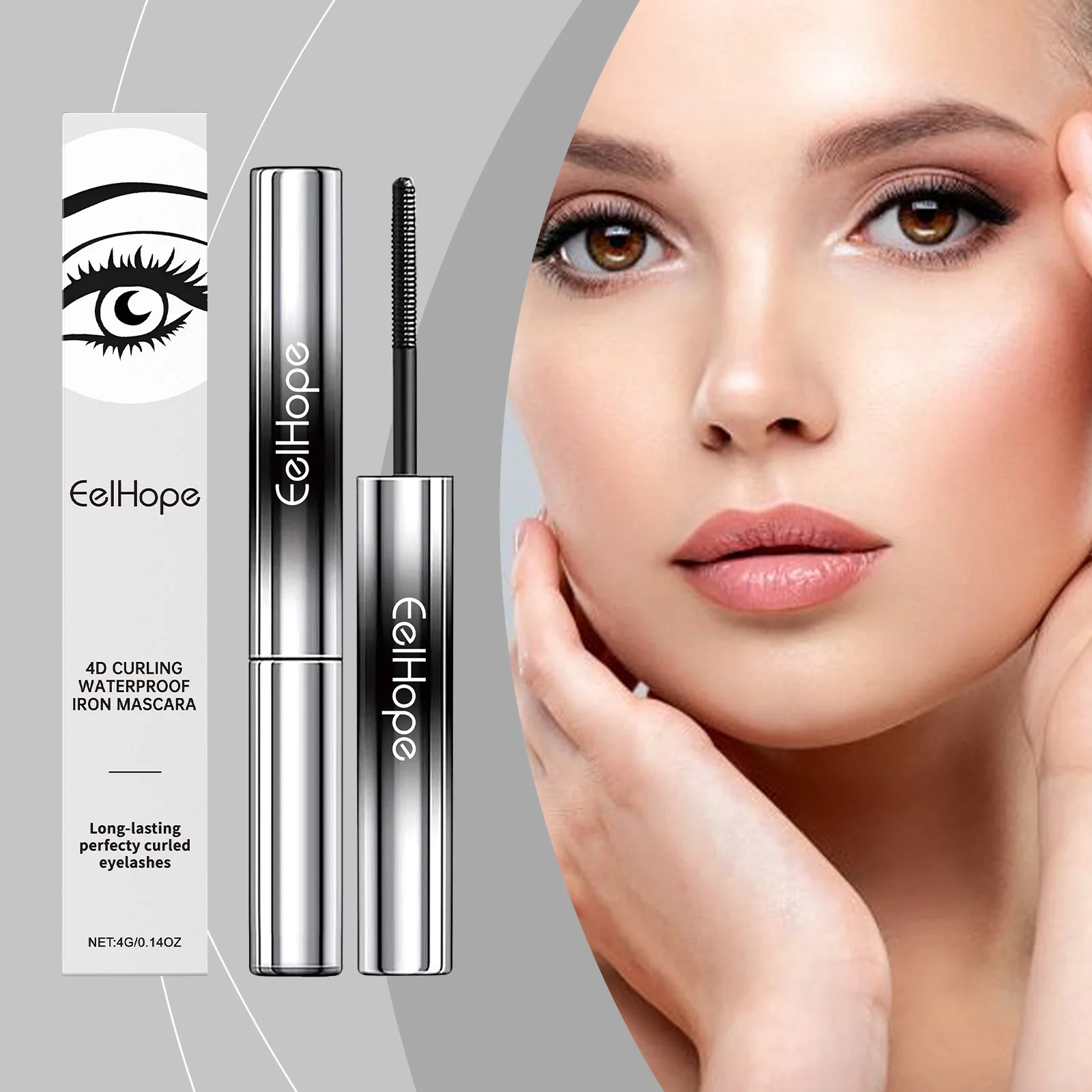 Eelhope 4g Eyelash Lengthening Mascara 4d Curly Thicken Eye Lash Long Lasting Makeup Waterproof Fast Dry Black Curling Mascara